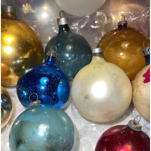 Vintage Mercury Glass Mixed Lot Christmas Ornament Some Rare Marked Poland 3E26 - Picture 5 of 12
